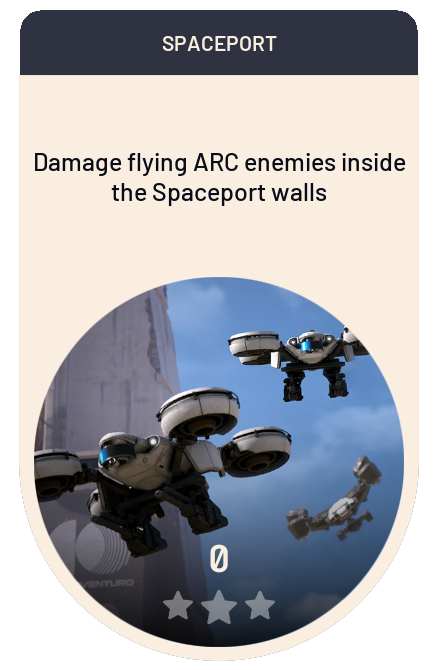 Damage flying ARC enemies inside the Spaceport walls