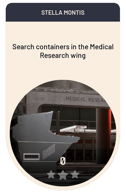 Search containers in the Medical Research wing