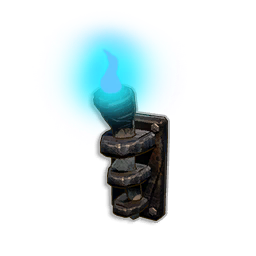 Blue Wall-mounted Torch