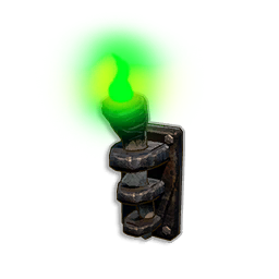 Green Wall-mounted Torch