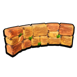 Pumpkin Curved Half Wall icon