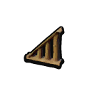 Wall Quarter Log Triangle icon