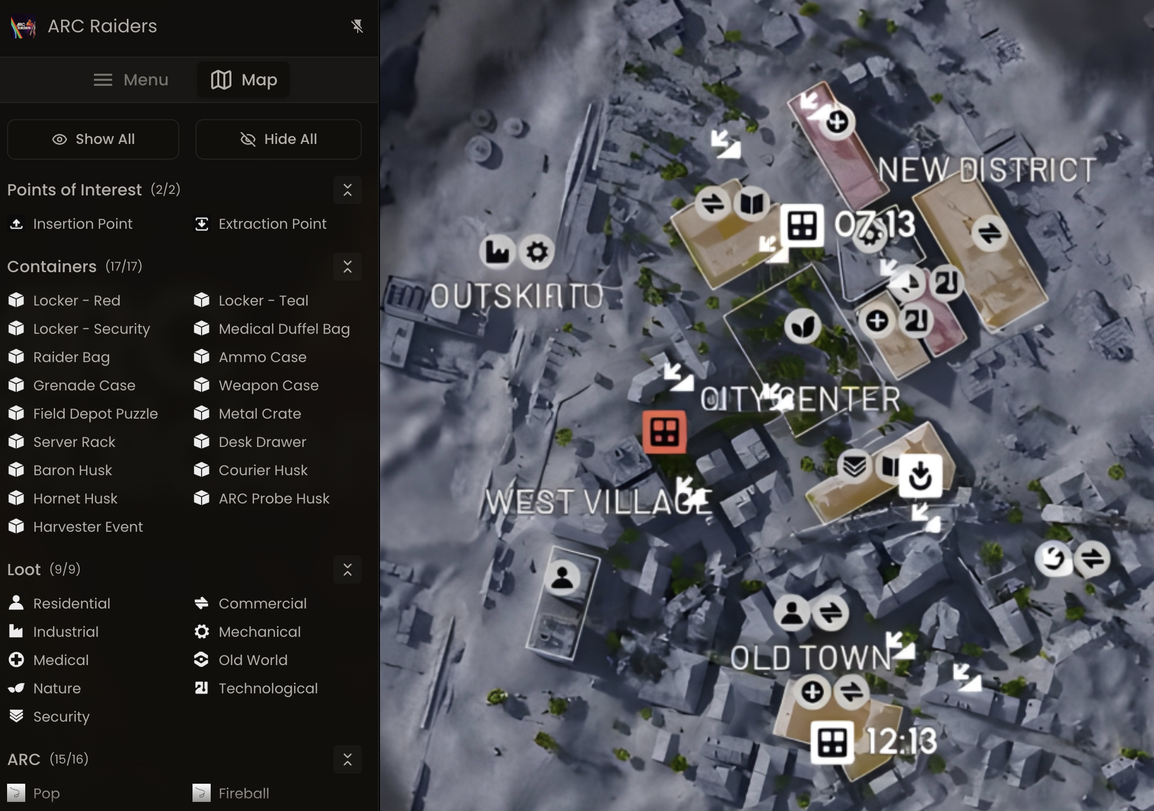 ARC Raiders Interactive Maps MetaForge